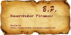 Bauernhuber Piramusz névjegykártya